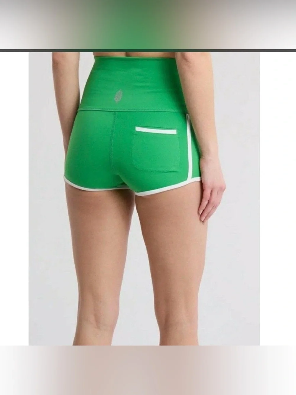 Free People NWT Movement Island Time Shorts in Green Sheen